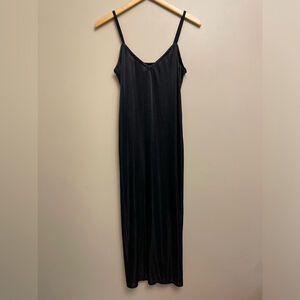 Johnny Was Collection Black Slip Dress Size Small Semi Sheer
